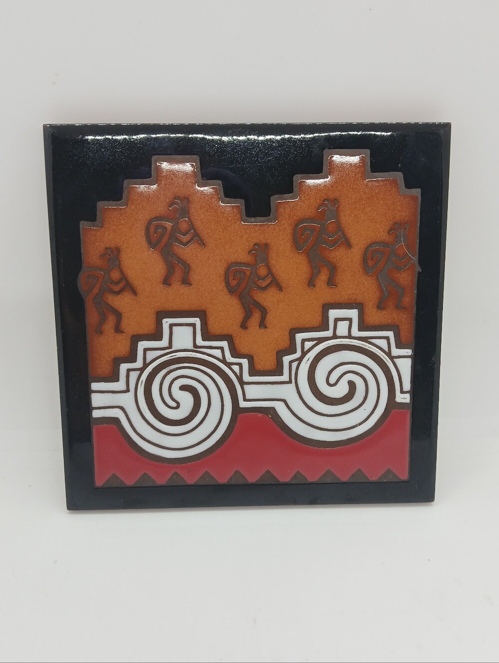 ​Vintage Masterworks Handcrafted Art Tile Southwestern Kokopelli Trivet